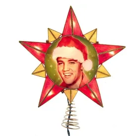 10-Light 10.5 inch Elvis Capiz Star Tree Topper