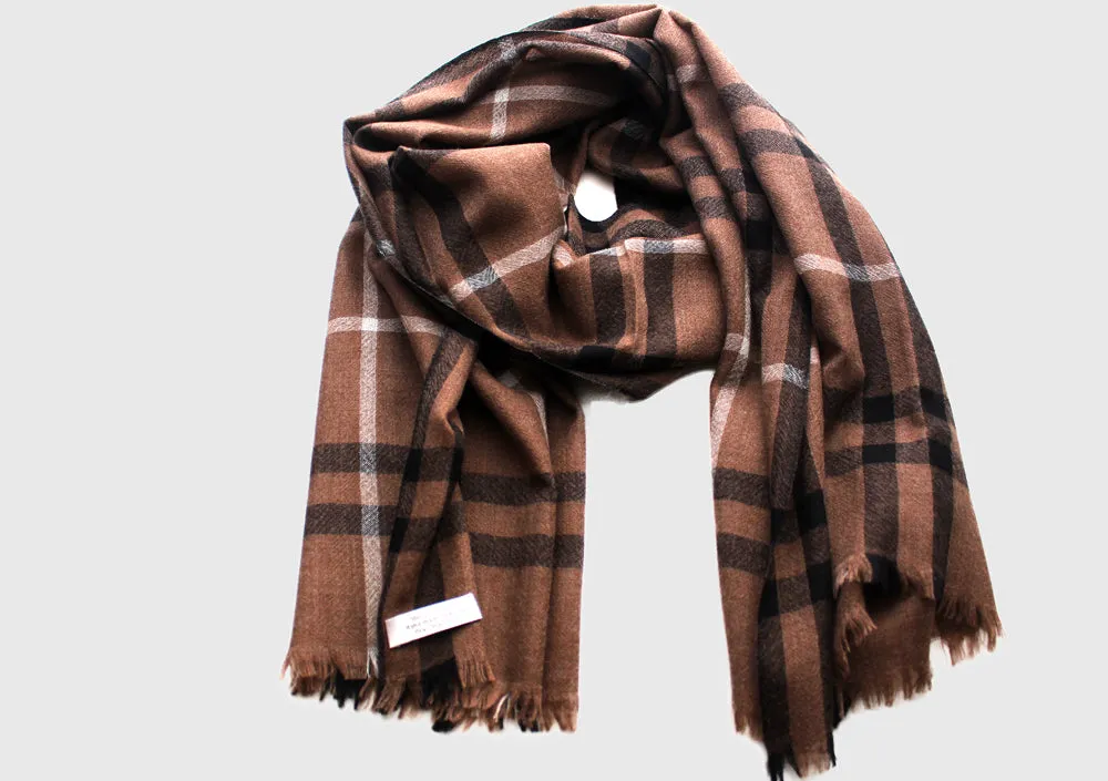 100% Exclusive Tartan Cashmere Stole from Nepal