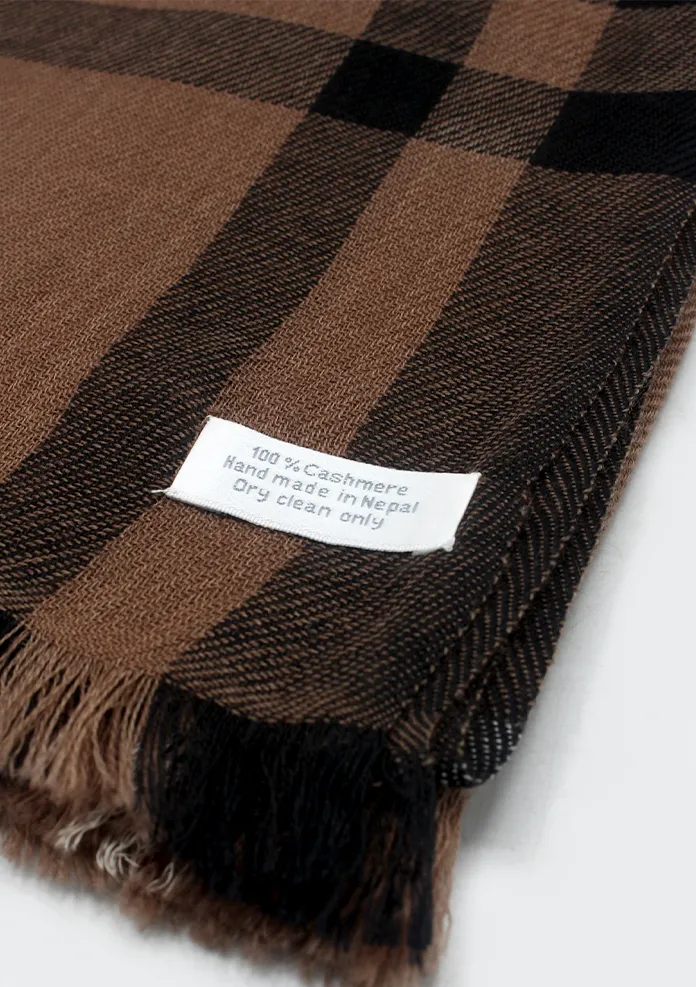 100% Exclusive Tartan Cashmere Stole from Nepal