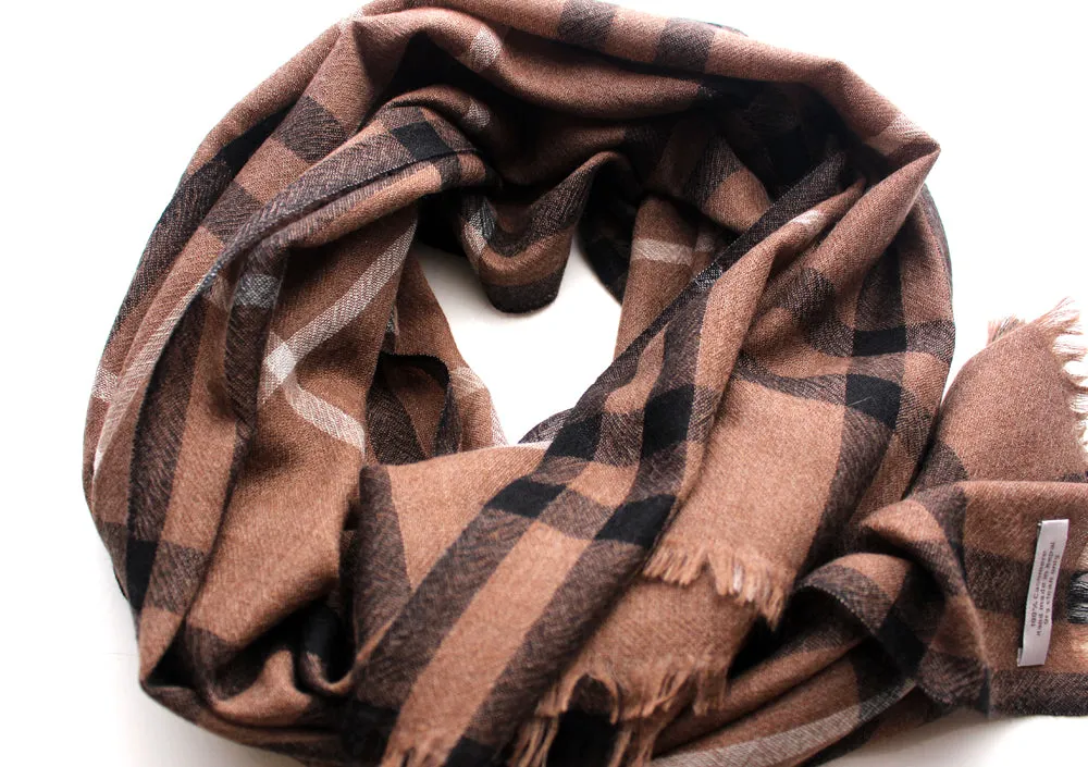 100% Exclusive Tartan Cashmere Stole from Nepal