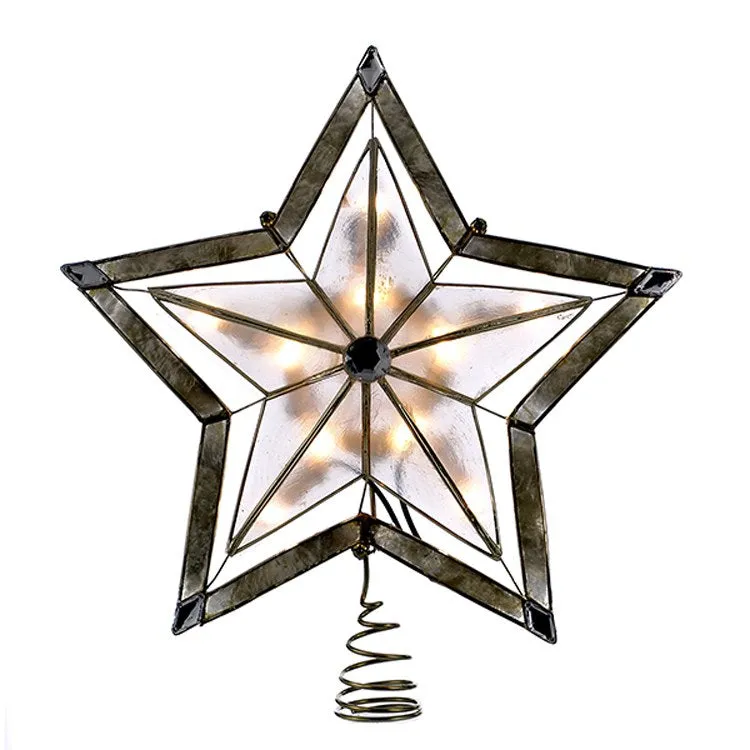 10" 5-Point Large Star with Smoke Capiz Tree Topper