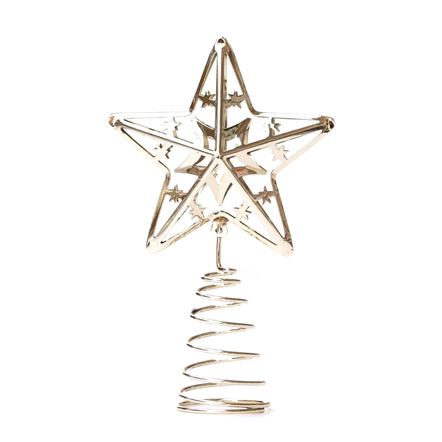 11cm Double Star Tree Topper Gold