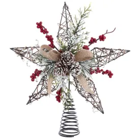 12" Grapevine Decorated Star Tree Topper