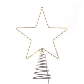 13" Metal Lighted LED Star Tree Topper