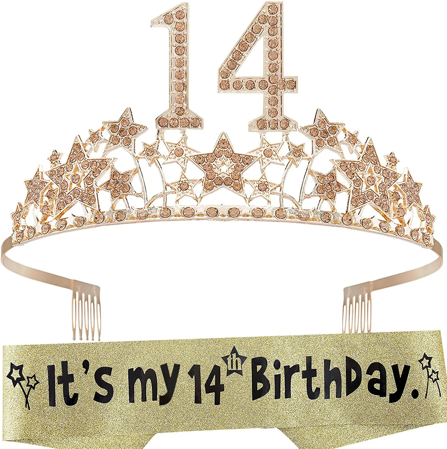 14th Birthday Gifts for Girls, 14th Birthday Tiara and Sash, 14th Birthday Decorations