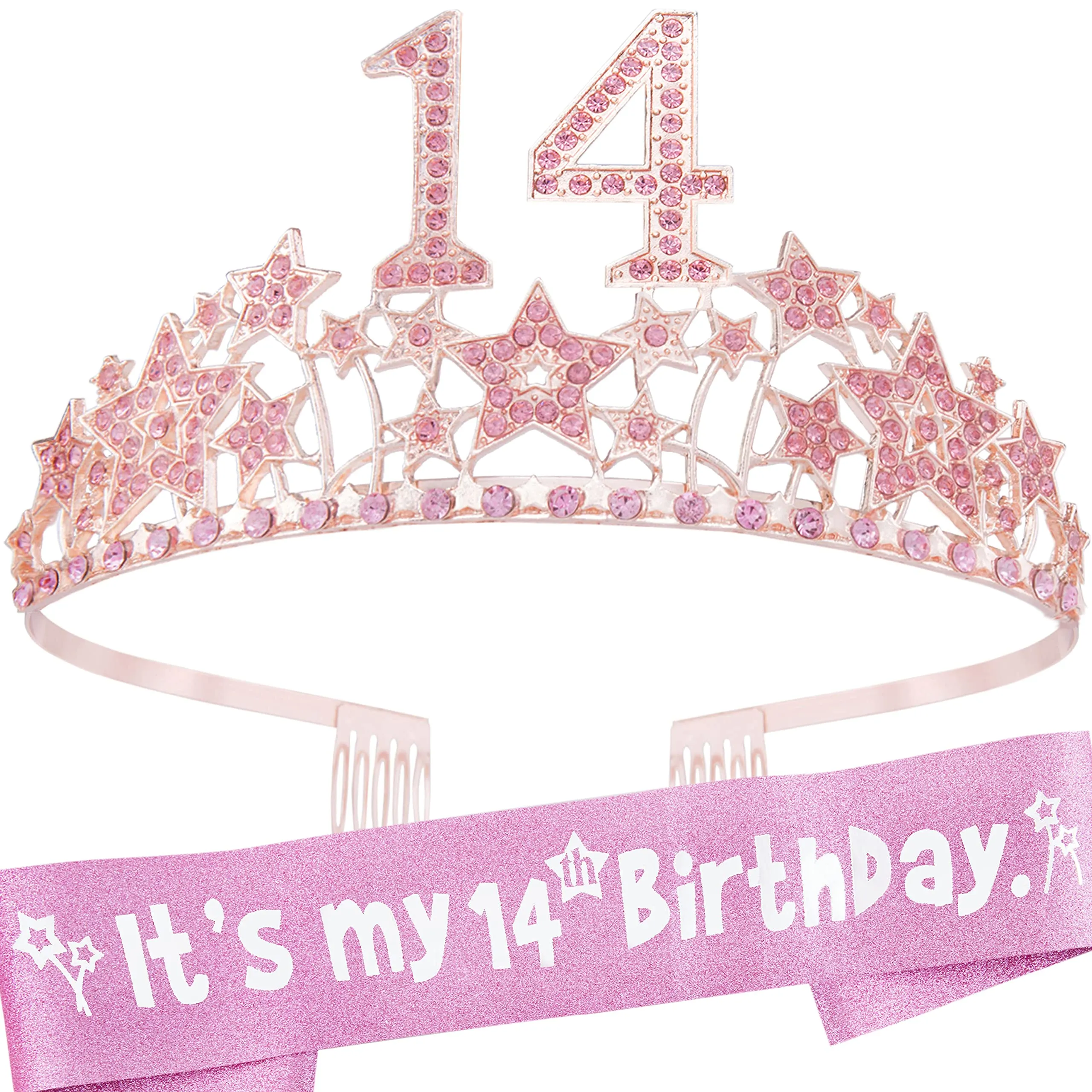 14th Birthday Gifts for Girls, 14th Birthday Tiara and Sash, 14th Birthday Decorations