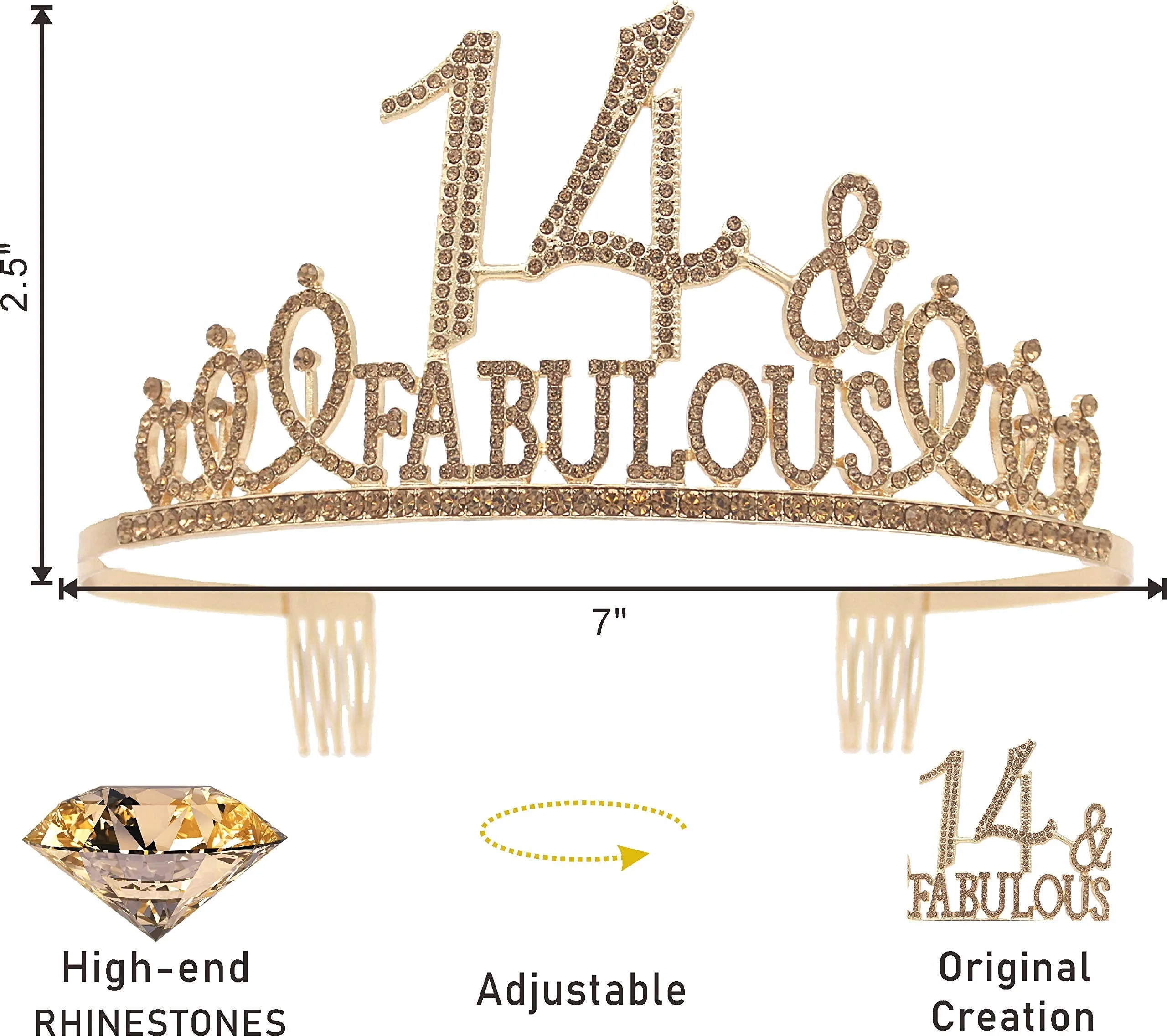 14th Birthday Gifts for Girls, 14th Birthday Tiara and Sash, 14th Birthday Decorations