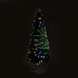 1.8m Enchanted Pre Lit Fibre Optic Christmas Tree Stars