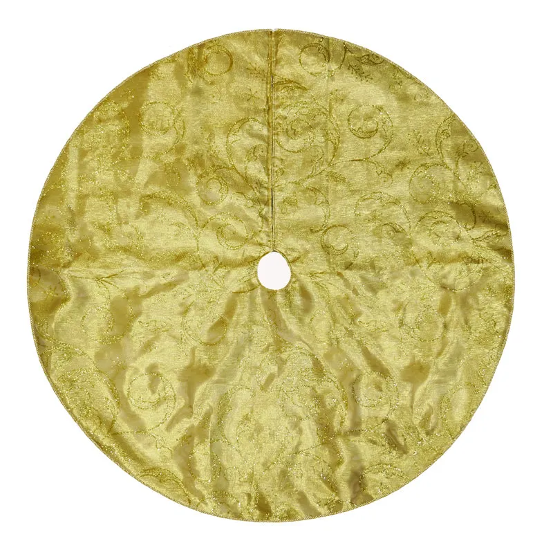 48" Gold Filigree Christmas Tree Skirt