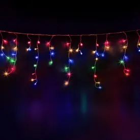 500 LED Solar Powered Christmas Icicle Lights 20M Outdoor Fairy String Party Multicolour