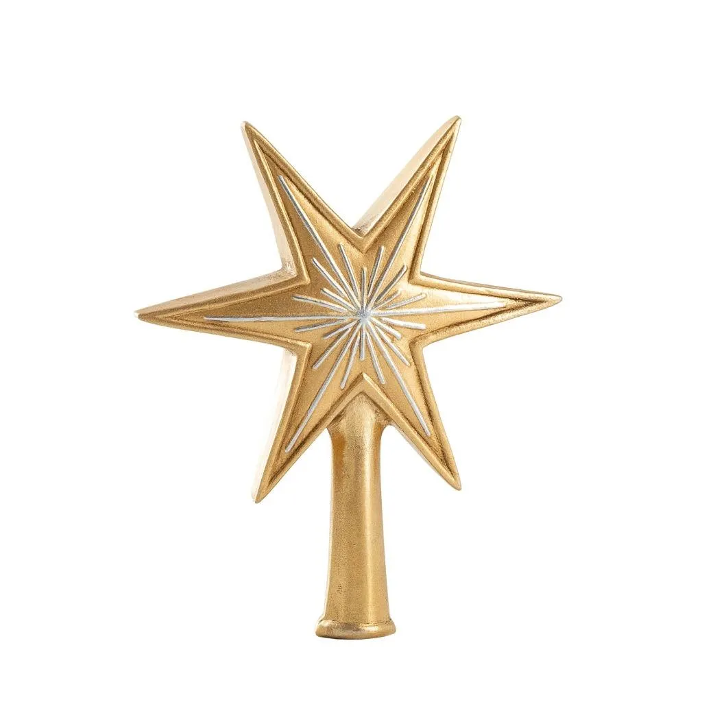 5.5" German Paper Mache Christmas Tree Topper "Little Star"