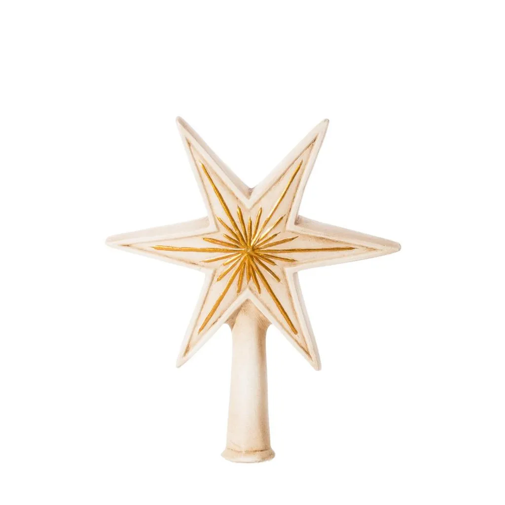 5.5" German Paper Mache Christmas Tree Topper "Little Star"