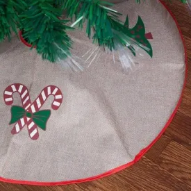 80cm Christmas Tree Skirt - Jute Tree