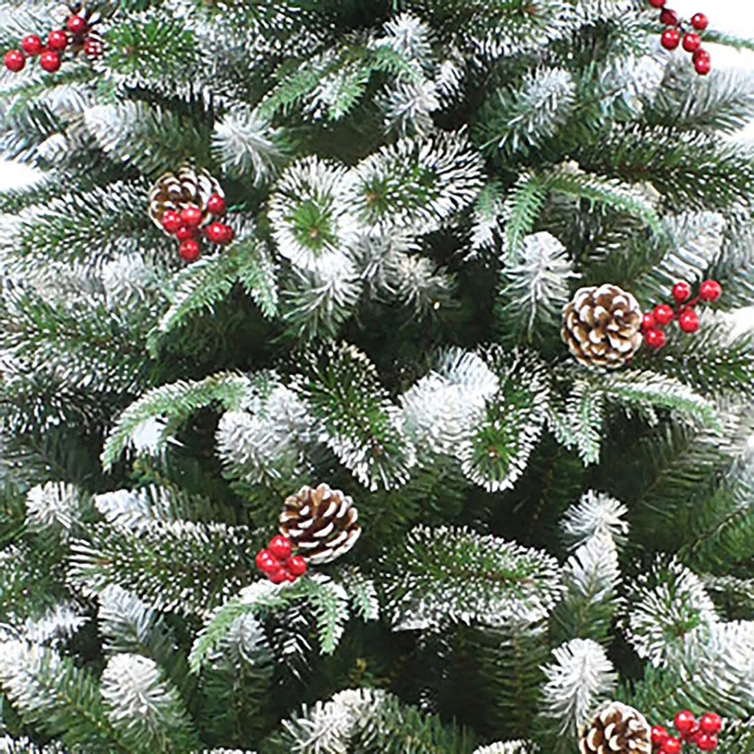 Artificial Christmas Tree Frosted Mixed Pine Berries 6ft/7ft