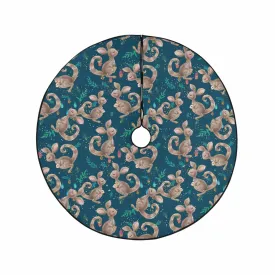 Australian Kangaroos Blue  Christmas Tree Skirt