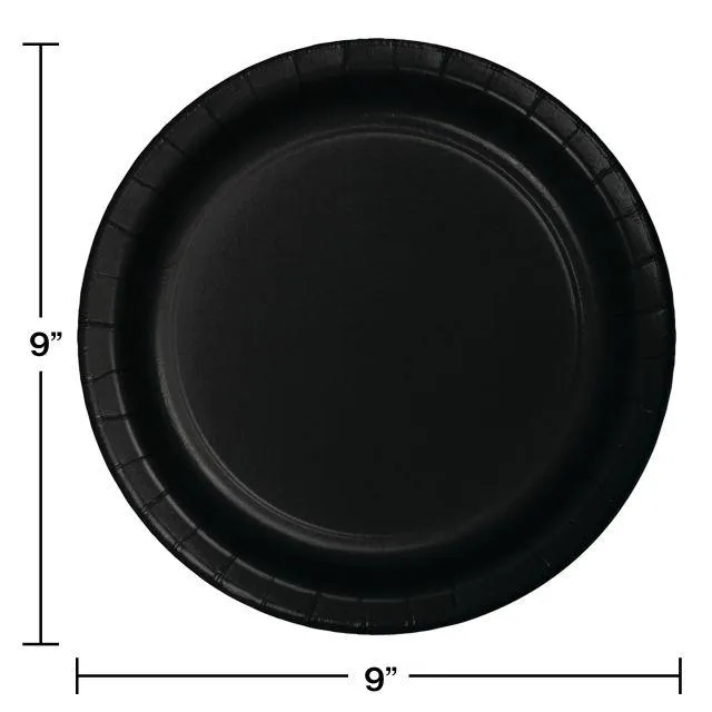 Black Paper Plates (24/Pkg)