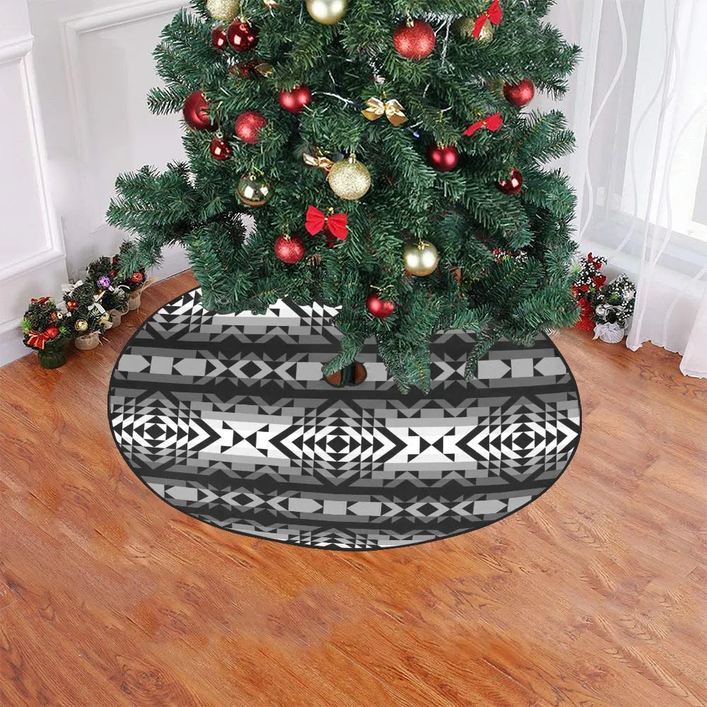 Black Rose Shadow Christmas Tree Skirt 47" x 47"