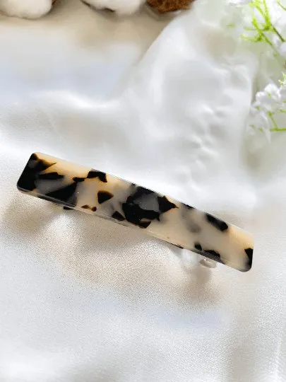 Blonde tortoiseshell pink marble effect colourful french barrette | Modern retro Acetate clips | korean hair accessories