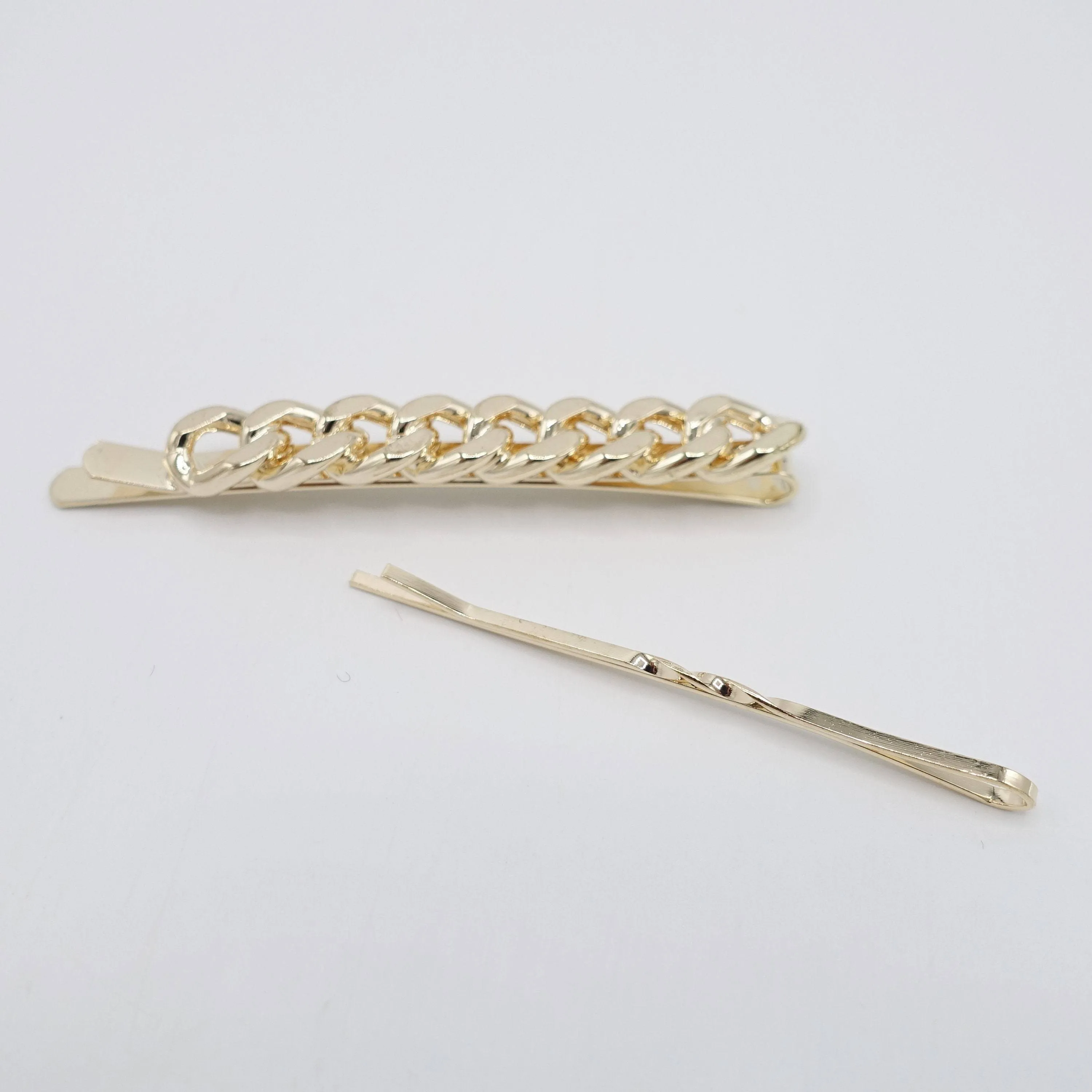 chain hair clip set