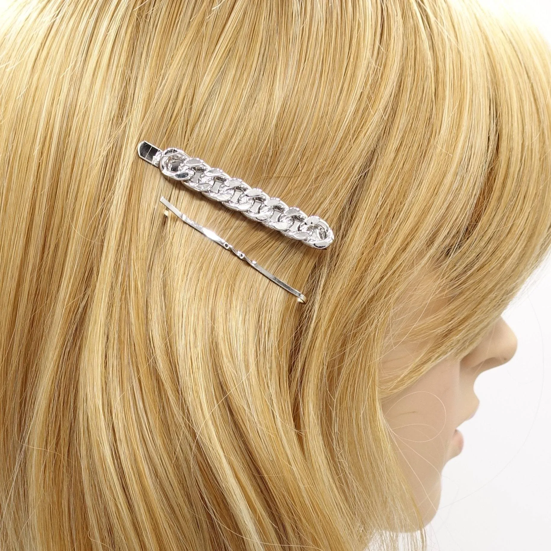 chain hair clip set