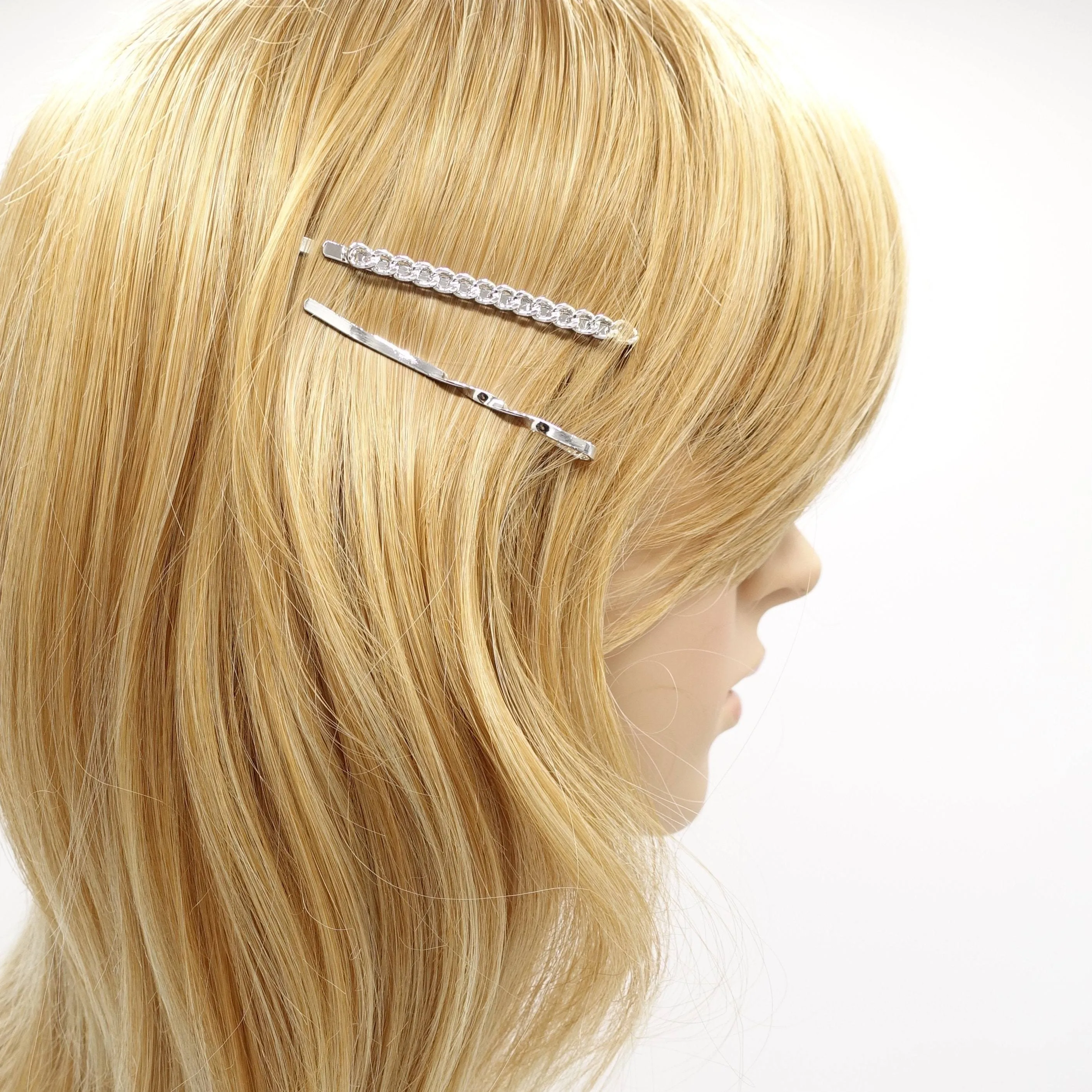 chain hair clip set