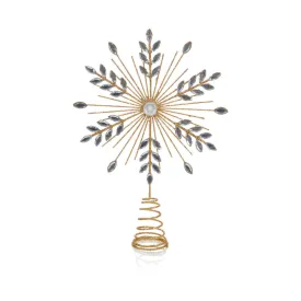 Champagne Gold Wire Snowflake Tree Topper 30cm