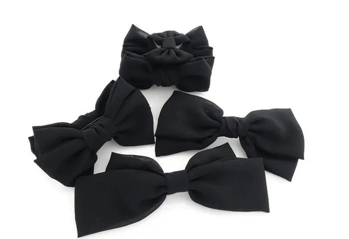 Chiffon Black hair Bow Series Bow claw,Bow barrette,Bow banana clip