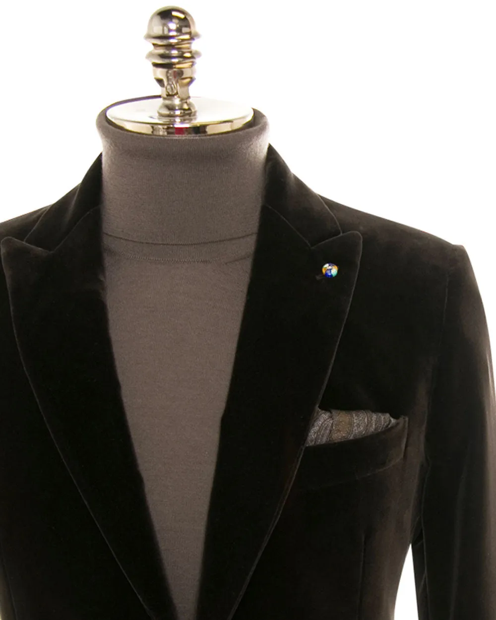 Chocolate Brown Velvet Dinner Jacket