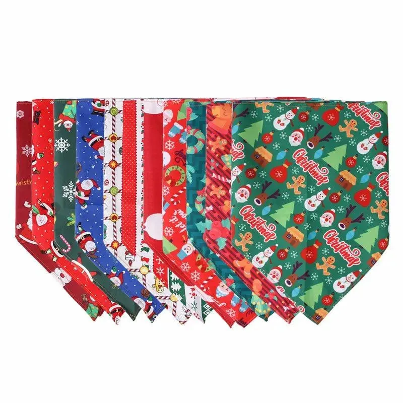 Christmas Dog Bandanas Pet Fashion Towel