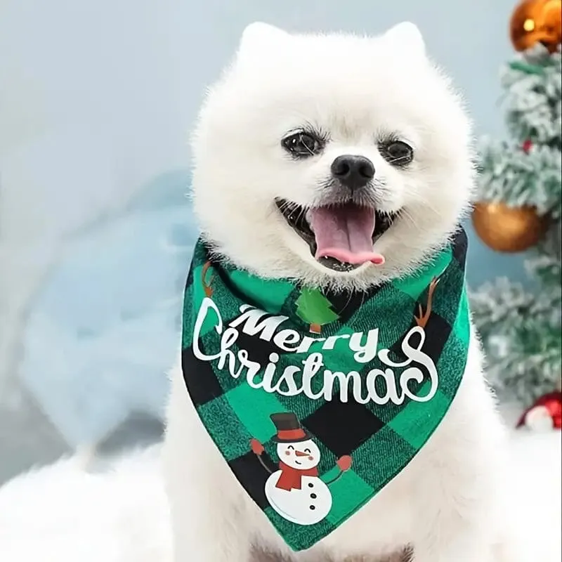 Christmas Pet Triangle Scarf Dog Bandanas