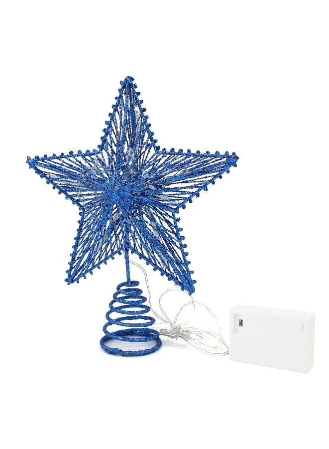 Christmas Star Tree Topper LED Warm Lights Rustic  Metal Xmas Treetop Star for Christmas Tree Decorations