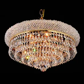 Crystal Chandelier W:15 x H:8 Genuine Magnificent Crystal Prisms 4 Lights