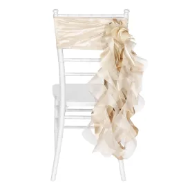 Curly Willow Chair Sash - Champagne