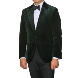 Dark Green Cotton Velvet Dinner Jacket