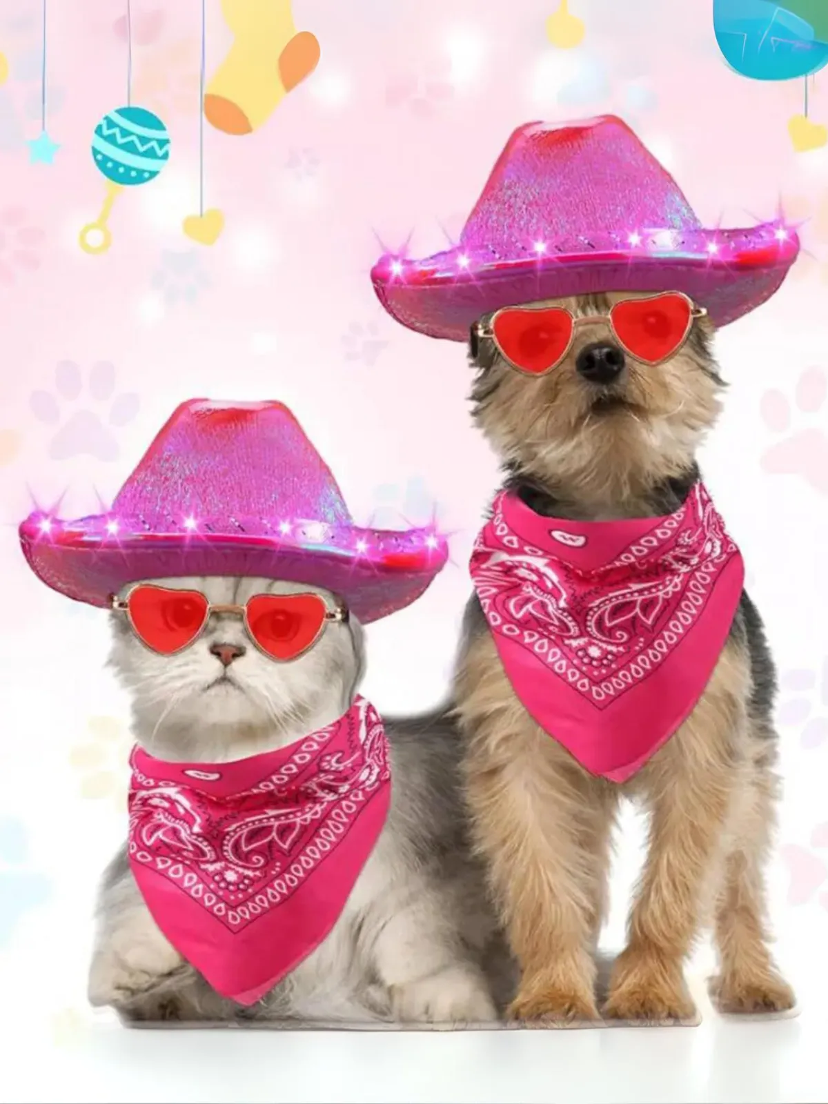 Dog and Cat Western Cowboy Halloween Costume