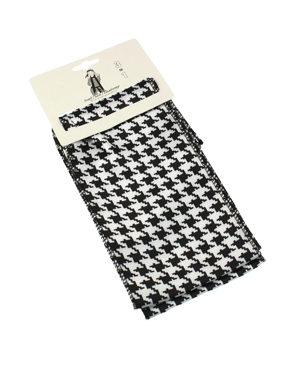 Dogtooth Print Sash (3 in 1)