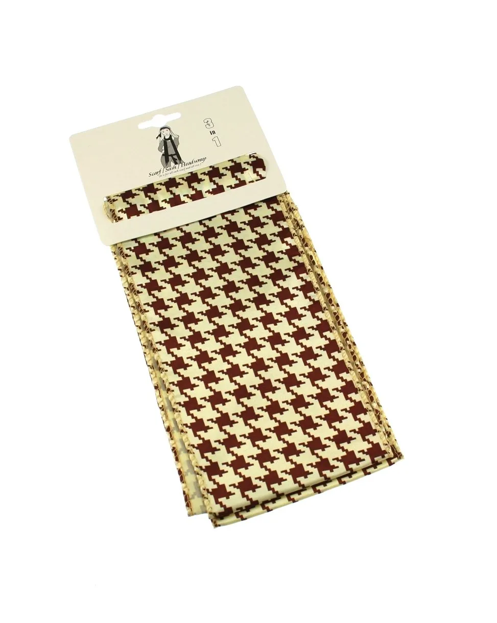 Dogtooth Print Sash (3 in 1)