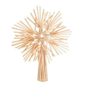 Eco-Friendly Christmas Decor - Straw Star Xmas Tree Topper