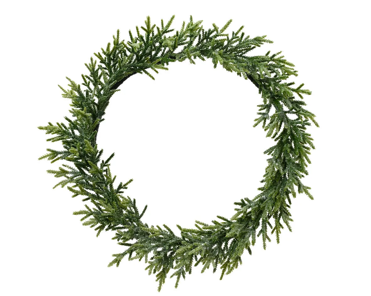 Everlands 50cm Green Artificial Pine Wreath Festive Decoration