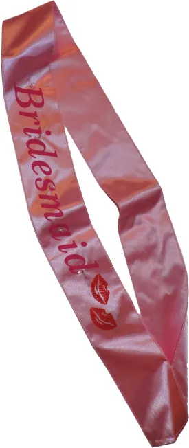 Flashing Pink Bridesmaid Sash