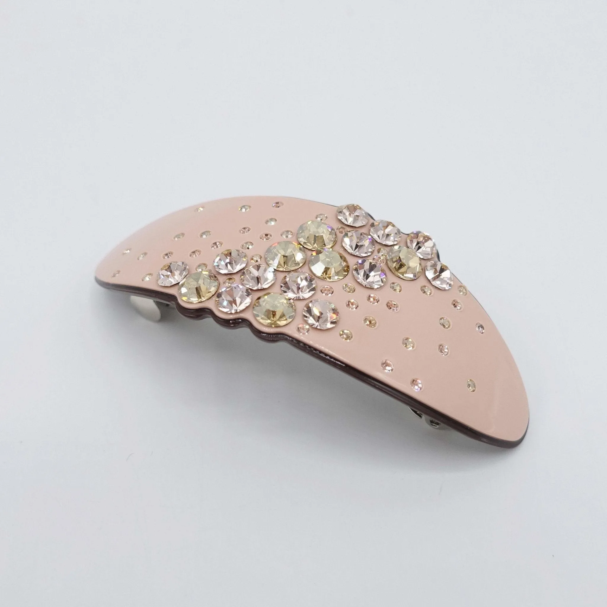 galaxy rhinestone embellished cellulose acetate hair barrette women hair accessory