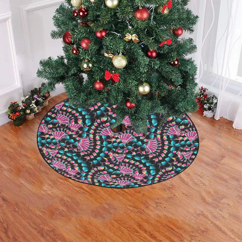 Hawk Feathers Heat Map Christmas Tree Skirt 47" x 47"