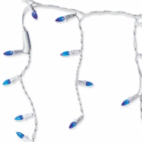 Holiday Wonderland 47693-88 105-Count C3 LED Blue Icicle Christmas Light Set