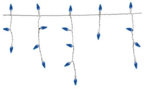 Holiday Wonderland 47693-88 105-Count C3 LED Blue Icicle Christmas Light Set