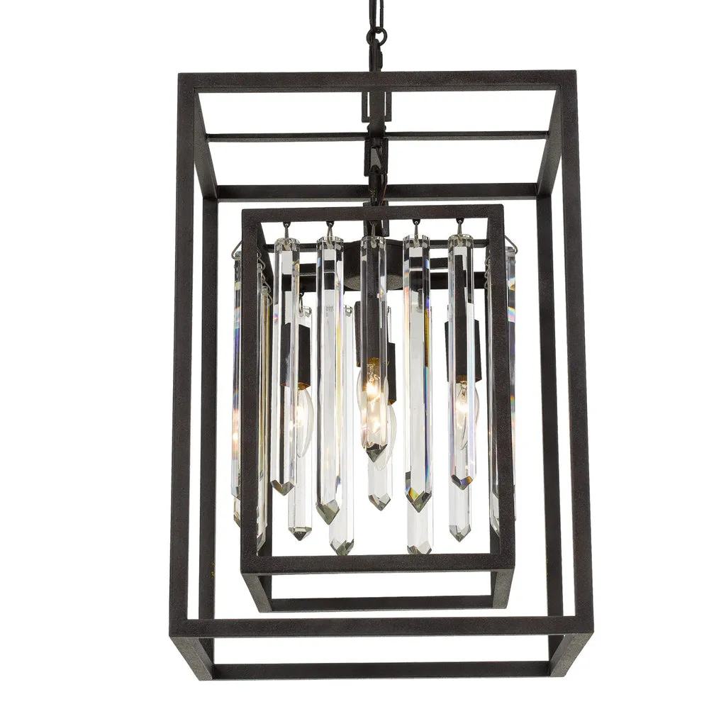 Hollis 4 Light Forged Bronze Mini Chandelier