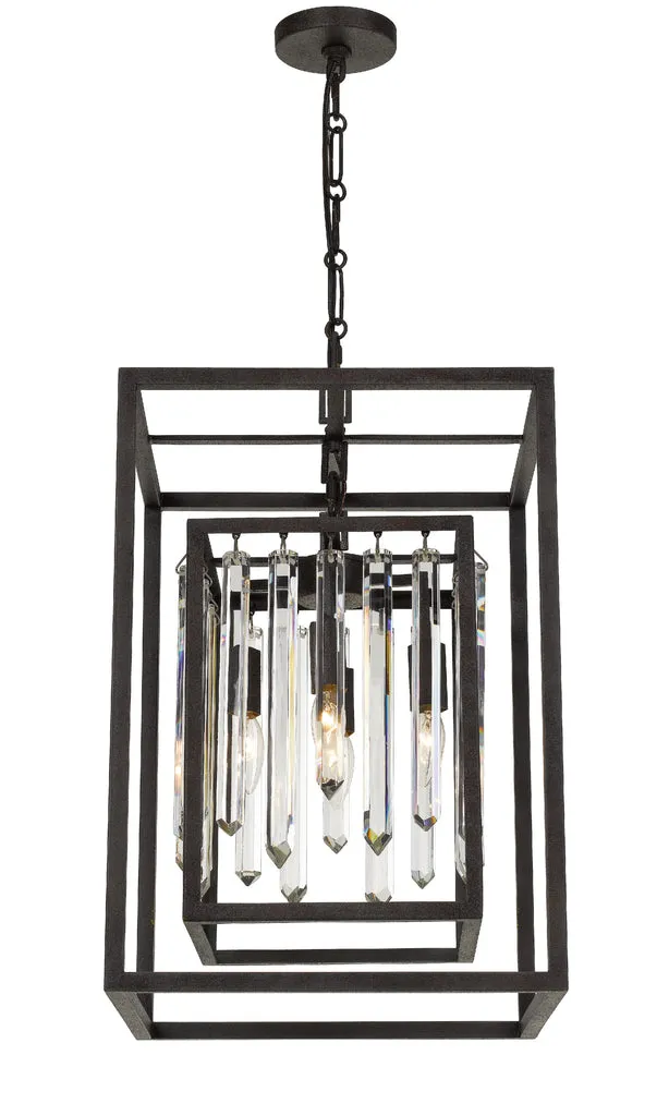 Hollis 4 Light Forged Bronze Mini Chandelier