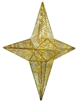 Illuminated Large Patterned Tree Top Star