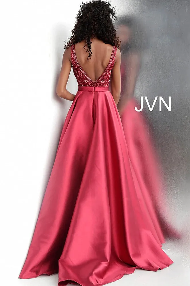 Jovani JVN67198 Sizes 6 Royal prom dress V neck A line evening gown Pockets