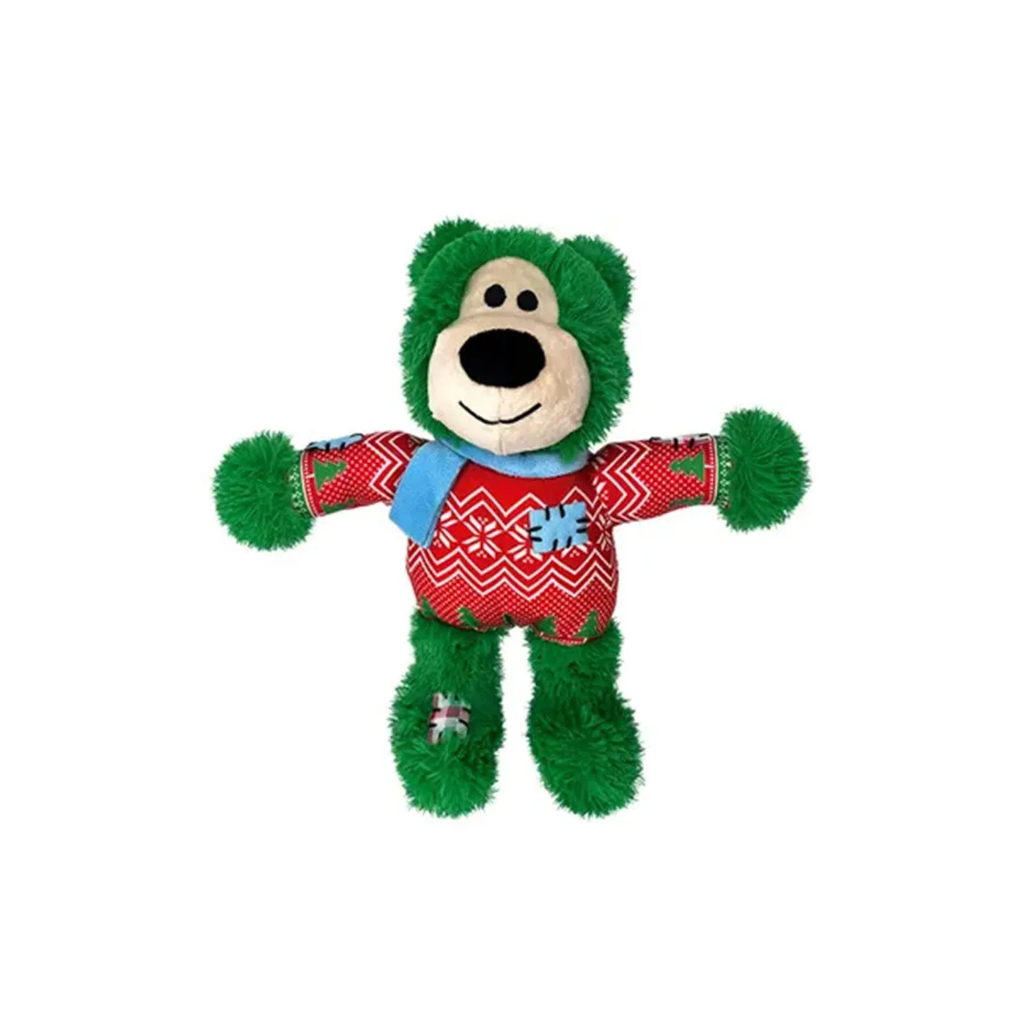 Kong Holiday Wild Knots Bear Dog Toy - Christmas