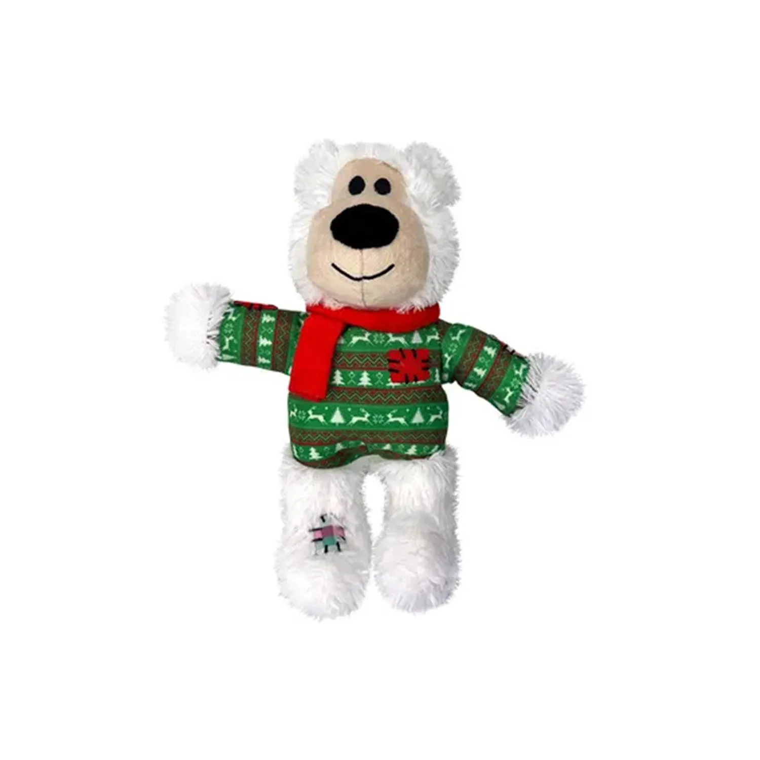 Kong Holiday Wild Knots Bear Dog Toy - Christmas